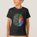 Colorful Brain Engineering Science T-shirt<br><div class="desc">Neurodiversity Awareness Gift Art. Colorful Brain Engineering Science.</div>