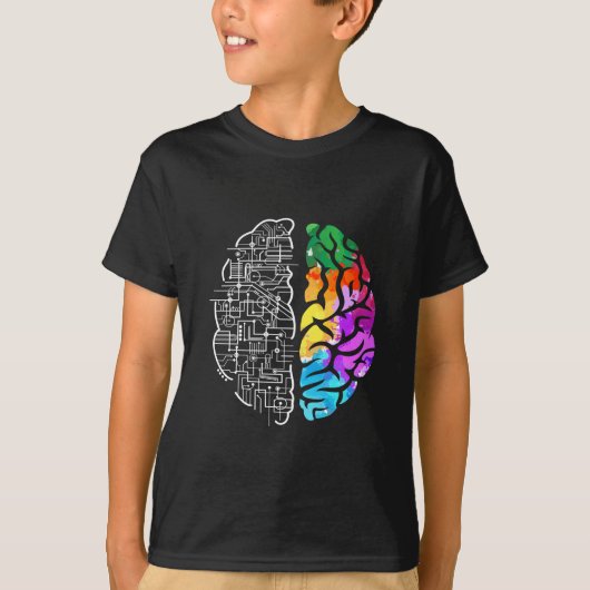 Colorful Brain Engineering Science T-shirt (Voorkant)