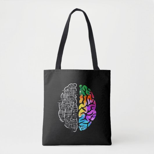 Colorful Brain Engineering Science Tote Bag (Voorkant)