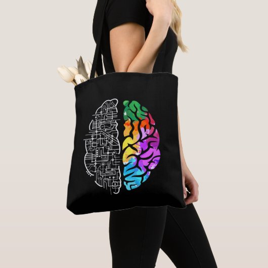 Colorful Brain Engineering Science Tote Bag (Dichtbij)