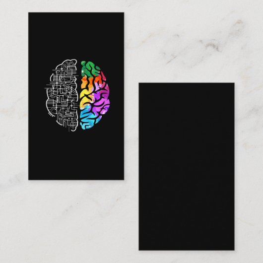 Colorful Brain Engineering Science Visitekaartje (Voorkant / Achterkant)
