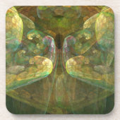 Colorful Brain Matte Abstract Bier Onderzetter (Voorkant)