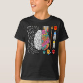Colorful Brain Neurochirurg Scientist Artist T-shirt (Voorkant)