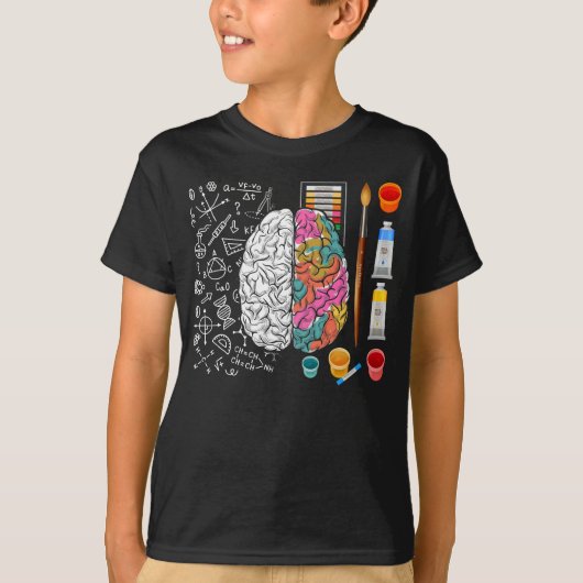 Colorful Brain Neurochirurg Scientist Artist T-shirt (Voorkant)