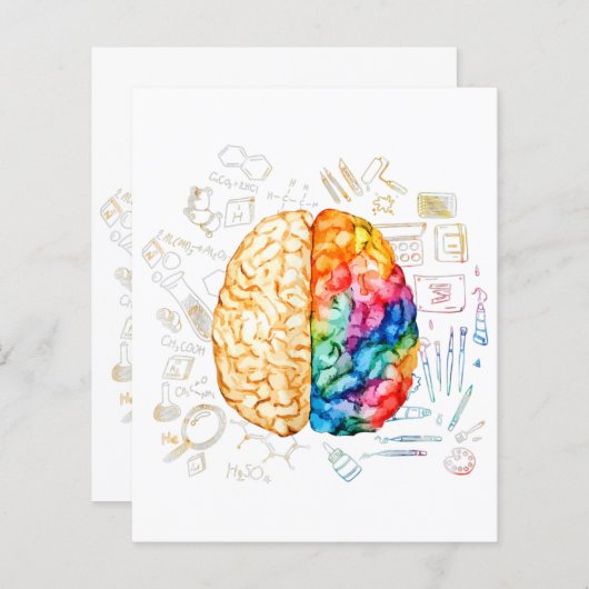 Colorful Brain - Science And Art - Neuroscience Ne (Voorkant / Achterkant)