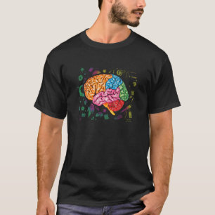 Colorful Brain Science and Neuroscience Neurologis T-shirt