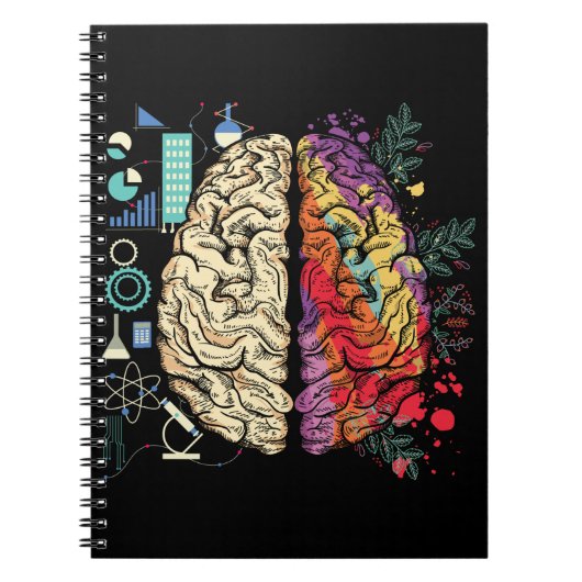 Colorful Brain Science Architecture Art Notitieboek (Voorkant)
