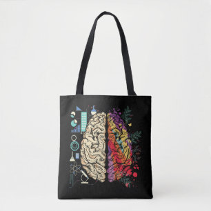 Colorful Brain Science Architecture Art Tote Bag