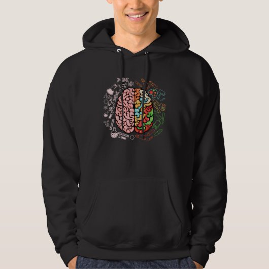 Colorful Brain Science Neuroscience Neurologist Hoodie (Voorkant)