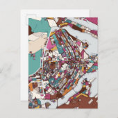 Colorful Brasilia Map Briefkaart (Voorkant / Achterkant)