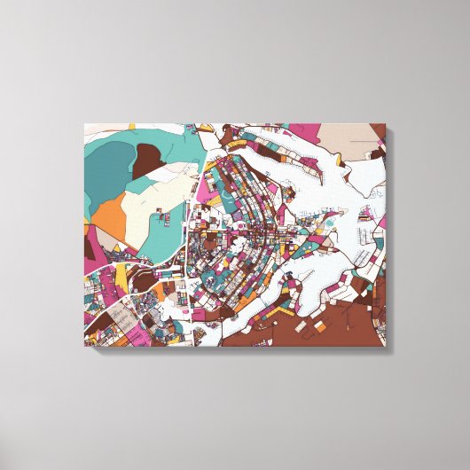 Colorful Brasilia Map Canvas Afdruk (Voorkant)