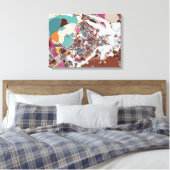 Colorful Brasilia Map Canvas Afdruk (Insitu (Slaapkamer))