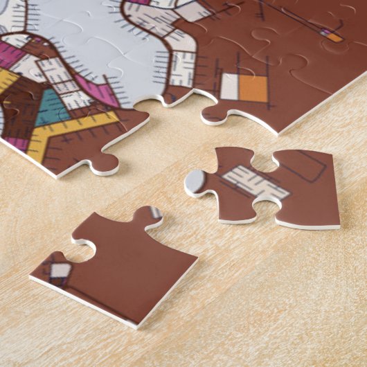 Colorful Brasilia Map Legpuzzel (Zijkant)