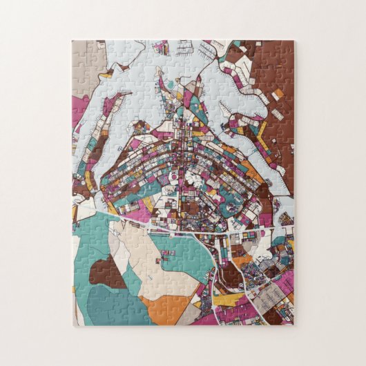 Colorful Brasilia Map Legpuzzel (Verticaal)
