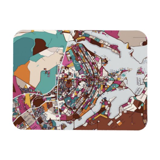 Colorful Brasilia Map Magneet (Horizontaal)