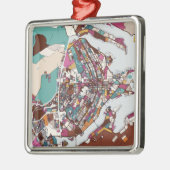 Colorful Brasilia Map Metalen Ornament (Links)