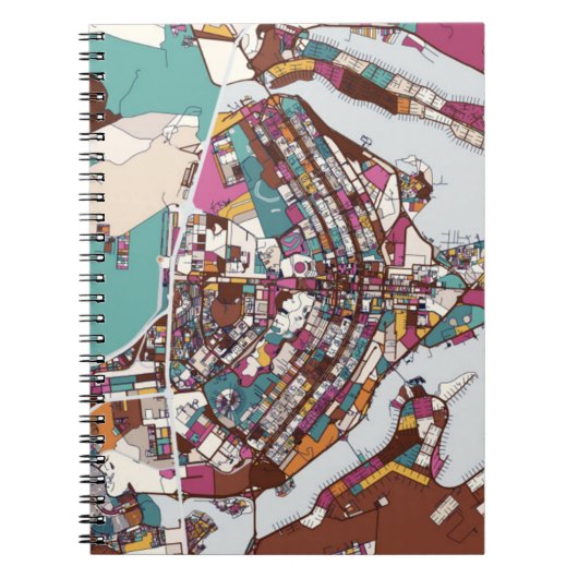 Colorful Brasilia Map Notitieboek (Voorkant)