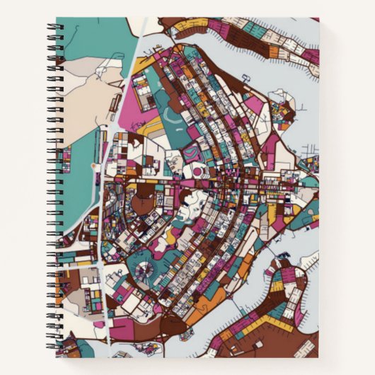 Colorful Brasilia Map Notitieboek (Voorkant)