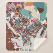Colorful Brasilia Map Sherpa Deken (Voorkant)