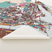 Colorful Brasilia Map Sherpa Deken (3/4)