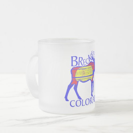 Colorful Breckenridge Colorado mose frommelde mok (Voorkant links)