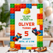 Colorful Brick Building Birthday Kaart