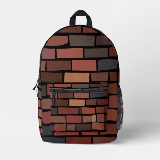 Colorful Brick Wall Bedrukte Rugzak (Voorkant)