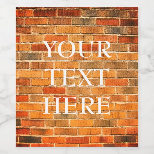 Colorful Brick Wall Wijn Etiket (Enkel label)