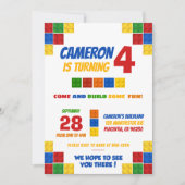 Colorful Bricks Building Blocks Birthday Kaart (Voorkant)