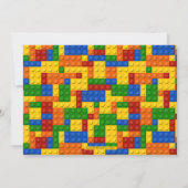 Colorful Bricks Building Blocks Birthday Kaart (Achterkant)
