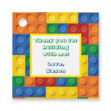 Colorful Bricks Building Blocks Birthday Party