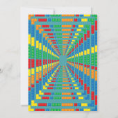 Colorful Bricks Building Blocks Birthday Party Kaart (Achterkant)