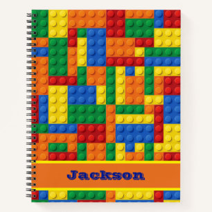Colorful Bricks Building Blocks Gepersonaliseerd Notitieboek