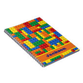 Colorful Bricks Building Blocks | Gepersonaliseerd Notitieboek (Rechterzijde)