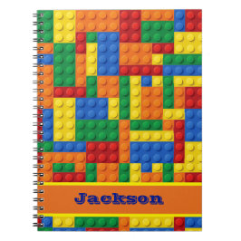 Colorful Bricks Building Blocks | Gepersonaliseerd Notitieboek