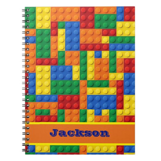 Colorful Bricks Building Blocks | Gepersonaliseerd Notitieboek (Voorkant)