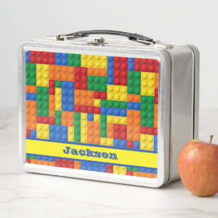 Colorful Bricks Building Blocks   Metalen losbox
