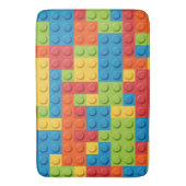 Colorful bricks kids pattern badmat (Voorkant Verticaal)
