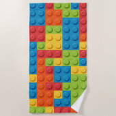 Colorful bricks kids pattern strandlaken (Voorkant)