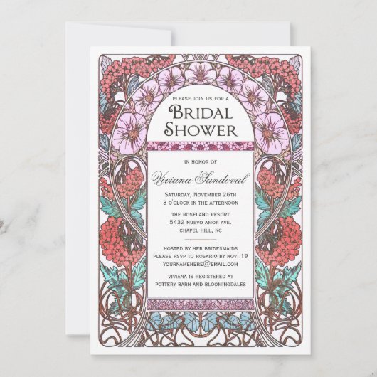 Colorful Bridal Shower Invitations Kaart (Voorkant)