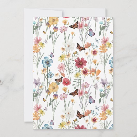 Colorful Bridal Shower-uitnodiging Kaart (Achterkant)