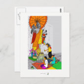 Colorful briefkaart boeddhistische tempel Cambodja (Voorkant / Achterkant)