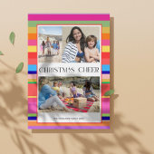 Colorful Bright 4 photo Modern Christmas Feestdagenkaart