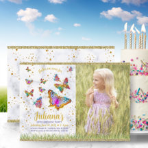 Colorful Bright Butterfly Birthday Foto