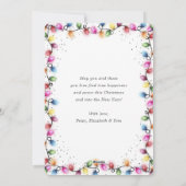 Colorful Bright Christmas Lights Photo Feestdagenkaart (Achterkant)