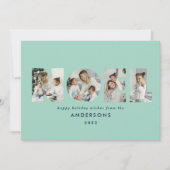 Colorful bright Noel Kerstgeometrisch 4 foto Feestdagenkaart (Voorkant)