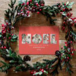 Colorful bright Noel Kerstgeometrisch 4 foto Feestdagenkaart<br><div class="desc">Een kleurrijke,  heldere,  leuke Noel Kerstmis geometrische typografie met vier fotovakantieontwerpen. Rood,  groen,  blauw en roze kleurweg.</div>