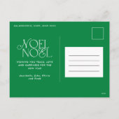 Colorful bright Noel Kerstgeometrisch script Feestdagenkaart (Achterkant)