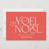 Colorful bright Noel Kerstgeometrisch script Feestdagenkaart (Voorkant)