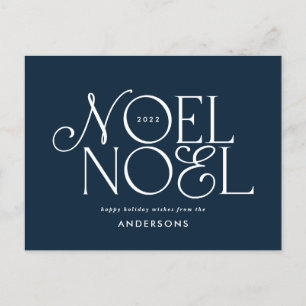 Colorful bright Noel Kerstgeometrisch script Feestdagenkaart